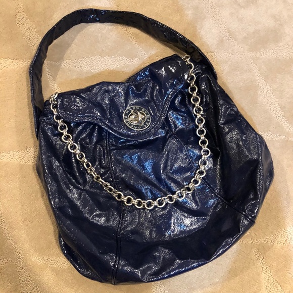 MARC JACOBS Crinkled Patent Leather Shoulder Bag - Picture 1 of 5